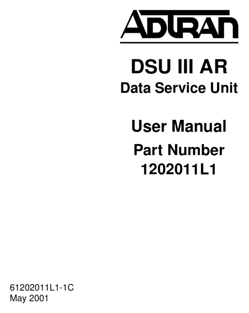 ADTRAN DSU III AR User manual
