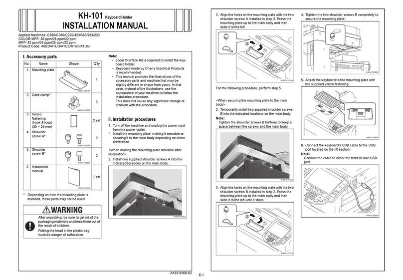 Konica Minolta KH-101 installation manual Konica Minolta KH-101 installation manual