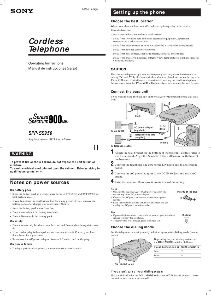 Sony SPP-SS950 operating instructions