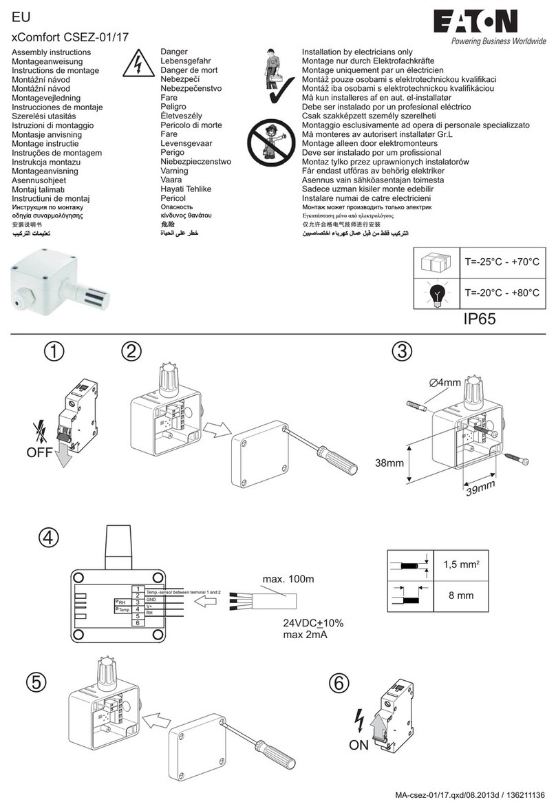 Eaton xComfort CSEZ-01/17 Assembly instructions Eaton xComfort CSEZ-01/17 Assembly instructions