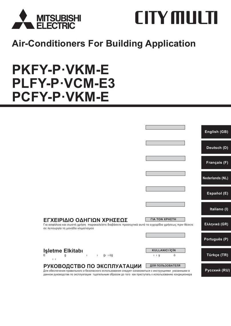 Mitsubishi Electric CITY MULTI PKFY-P-VKM-E User manual