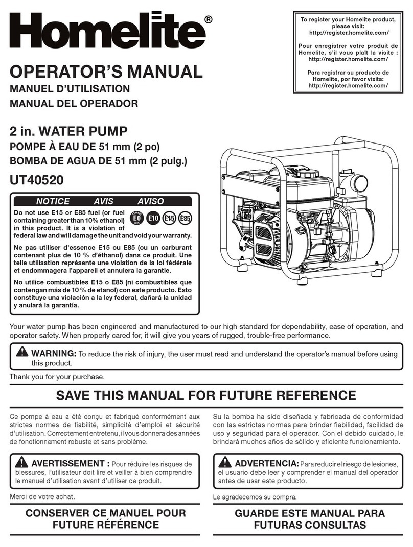 Homelite UT40520 Operator's manual Homelite UT40520 Operator's manual