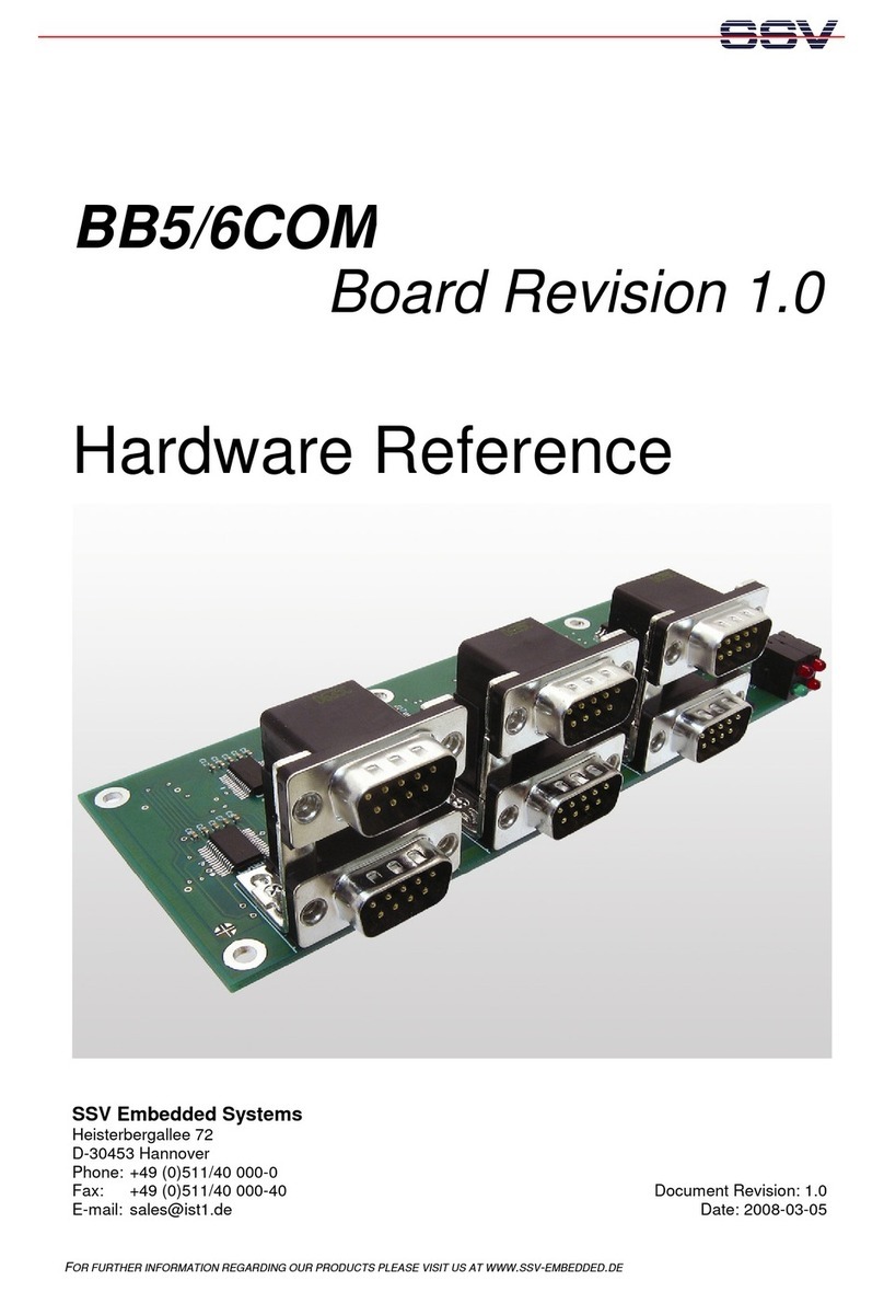 SSV Embedded Systems BB5/6COM Hardware reference