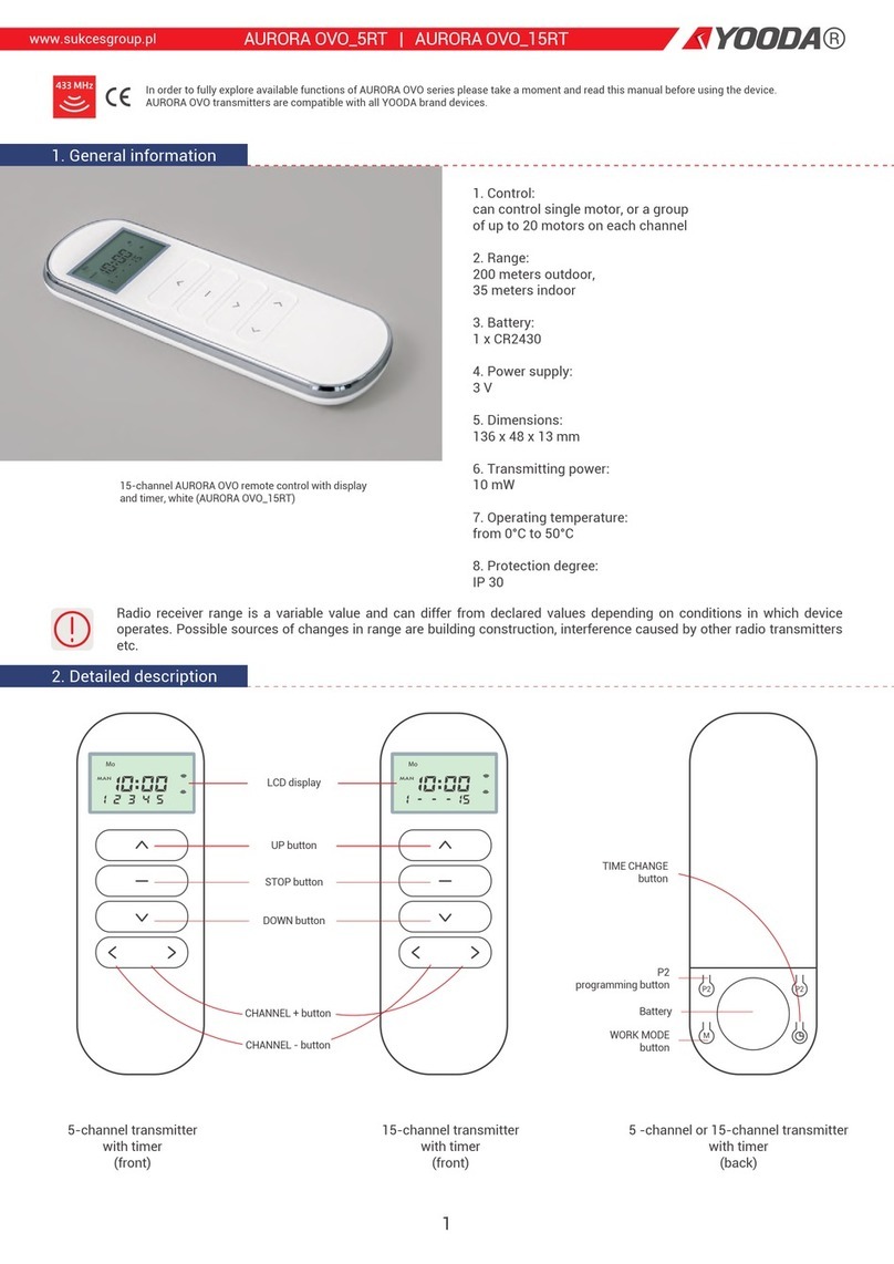YOODA AURORA OVO 5RT User manual