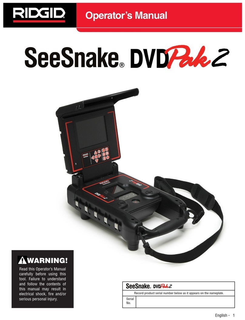 RIDGID SeeSnake DVDPak2 Operator's manual RIDGID SeeSnake DVDPak2 Operator's manual