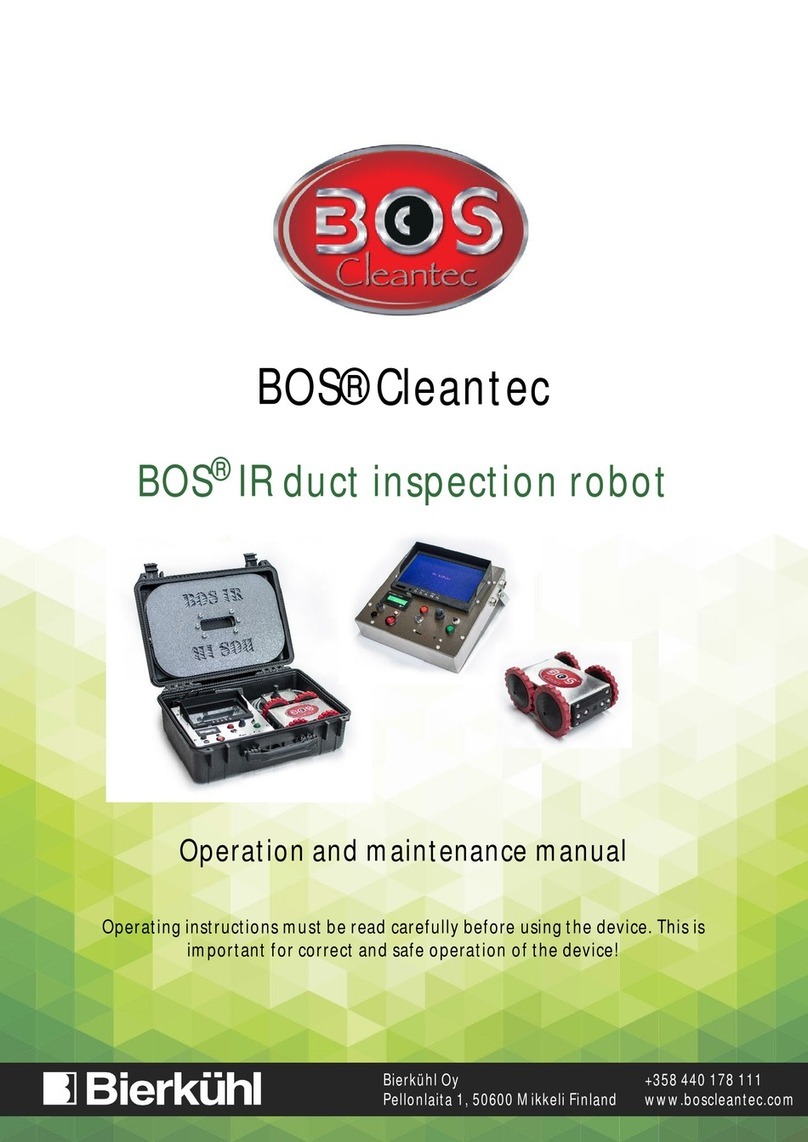 bierkuhl BOS Cleantec IR duct inspection robot Operation and maintenance manual