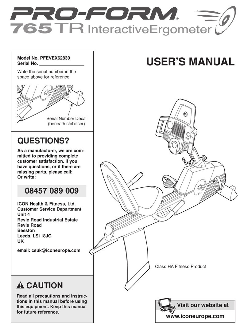 Pro-Form 765 TR User manual
