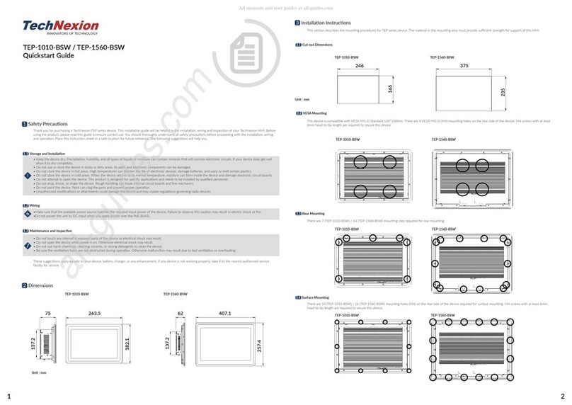 TechNexion TEP-1560-BSW User manual