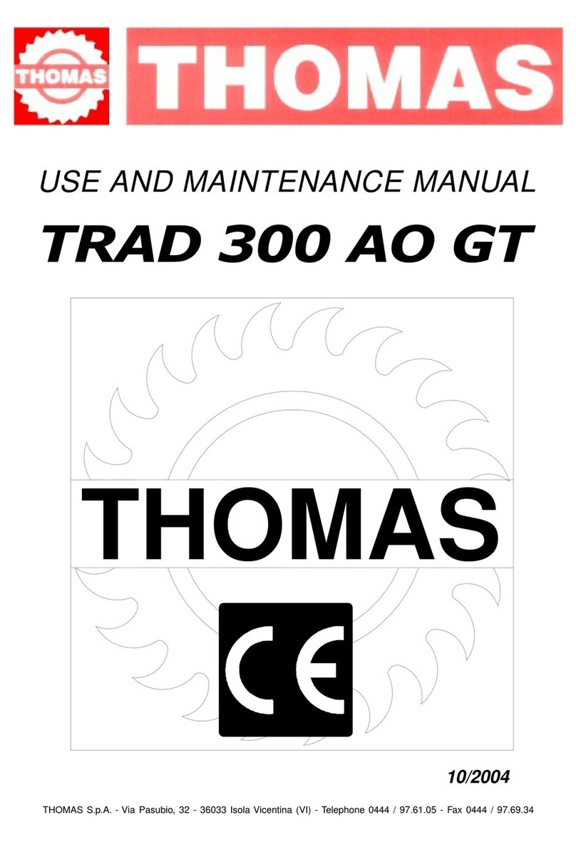 Thomas TRAD 300 AO GT Use and maintenance manual