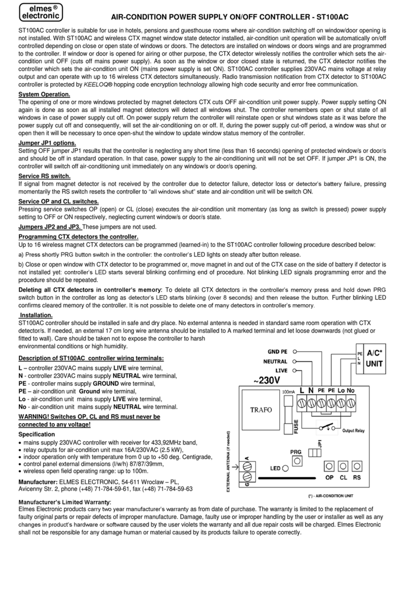 Elmes Electronic ST100AC User manual