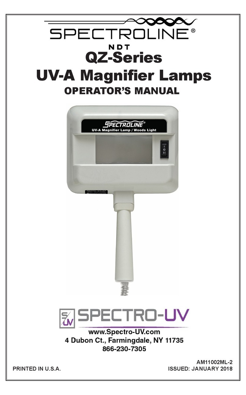 Spectro-UV SPECTROLINE QZ-Series Operator's manual Spectro-UV SPECTROLINE QZ-Series Operator's manual