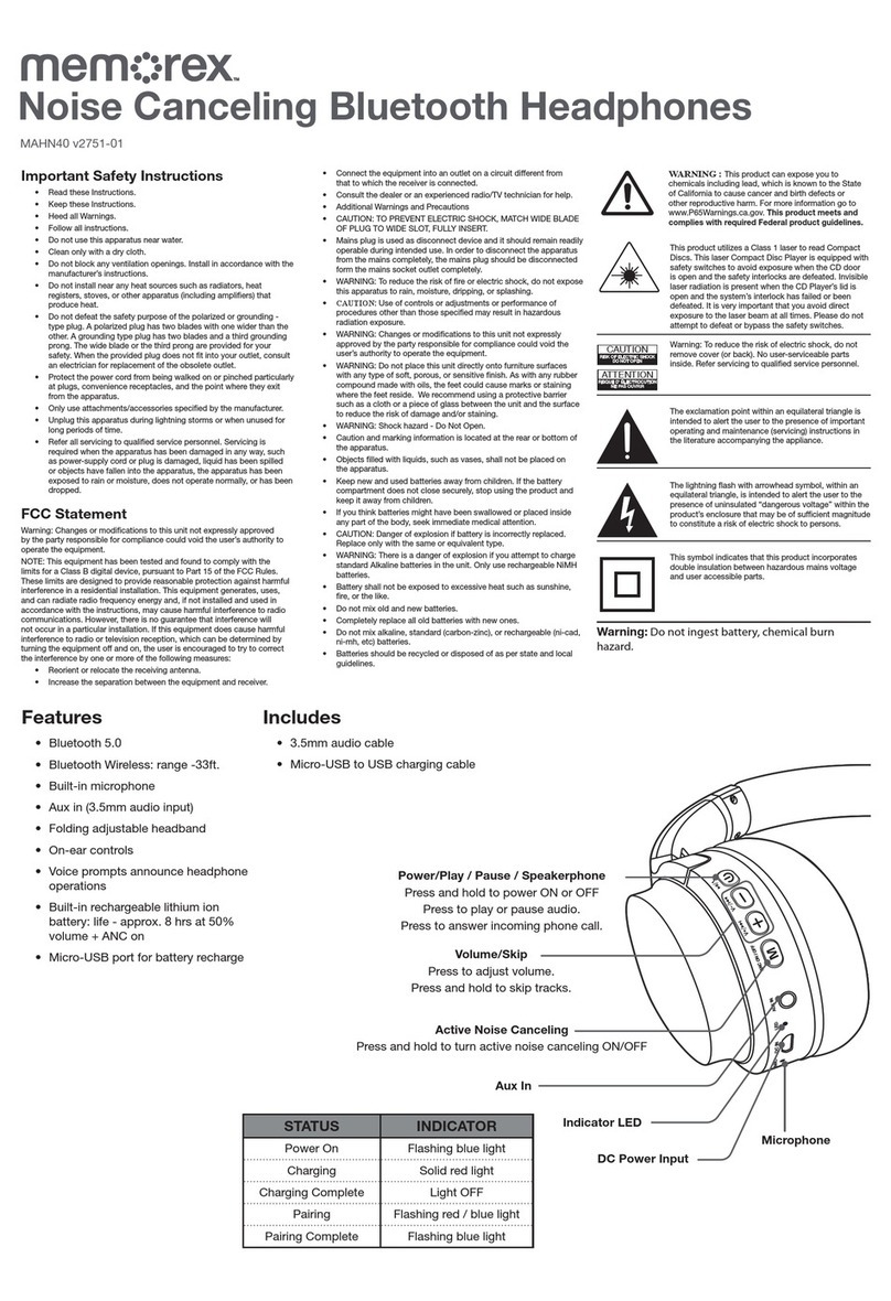 Memorex MAHN40 quick start guide
