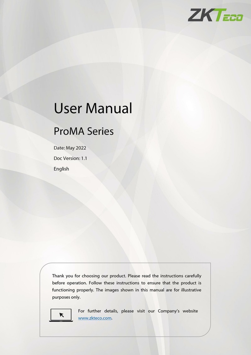 ZKTeco ProMA Series User manual