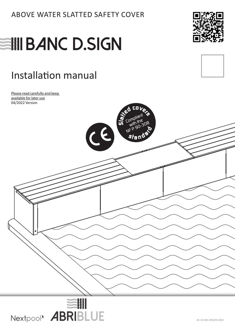 NEXT pool ABRIBLUE BANC D.SIGN installation manual