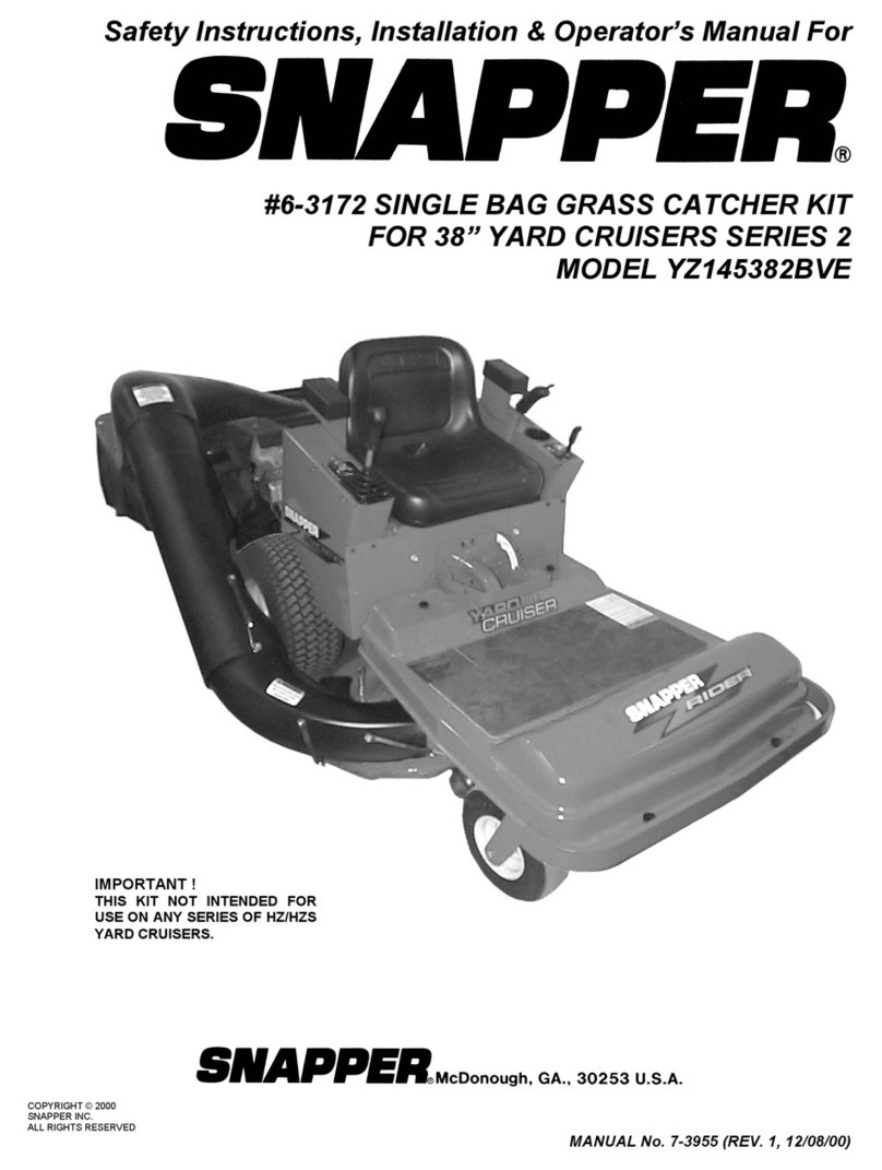 Snapper 6-3172 User manual