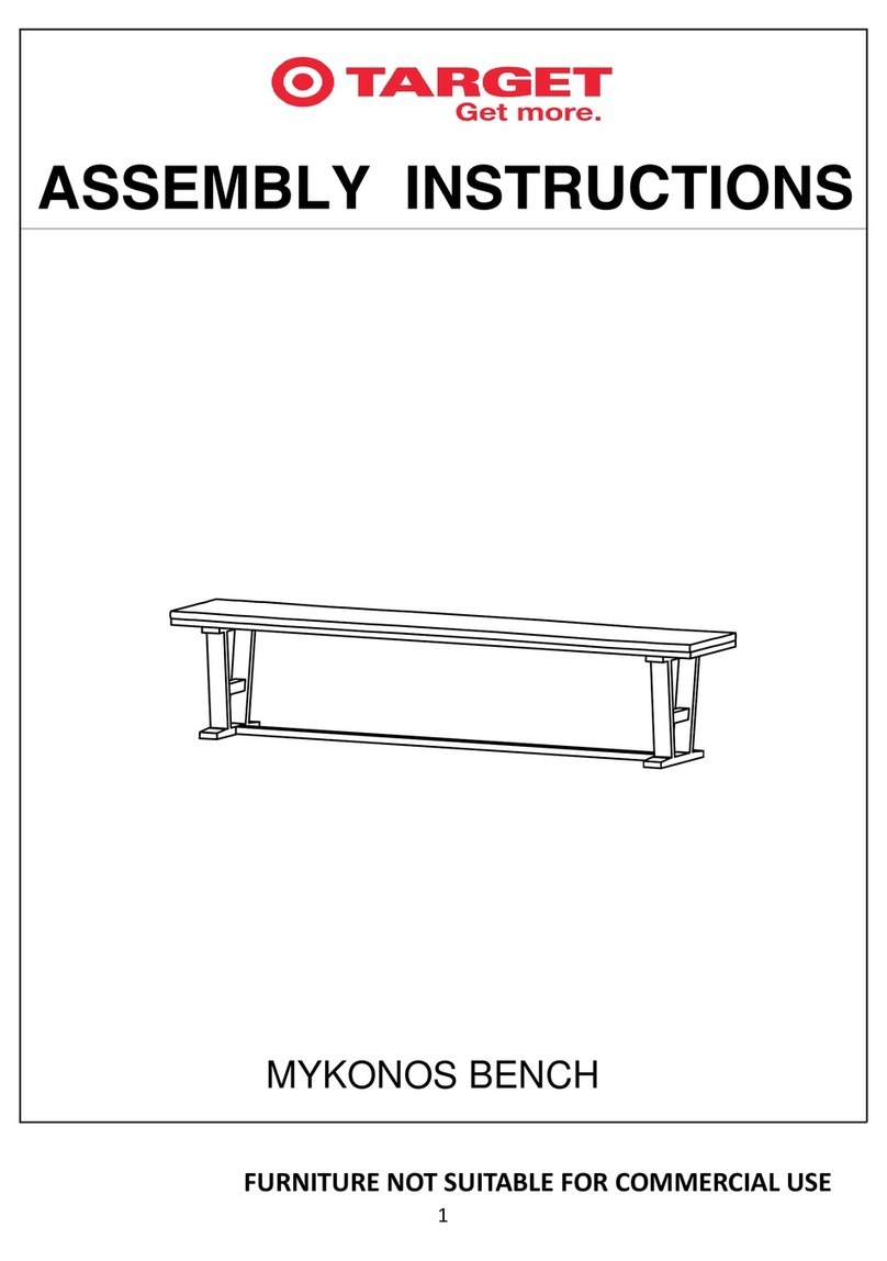 Target MYKONOS BENCH Assembly instructions