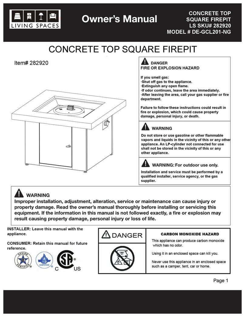 Living Spaces DE-GCL201-NG User manual Living Spaces DE-GCL201-NG User manual