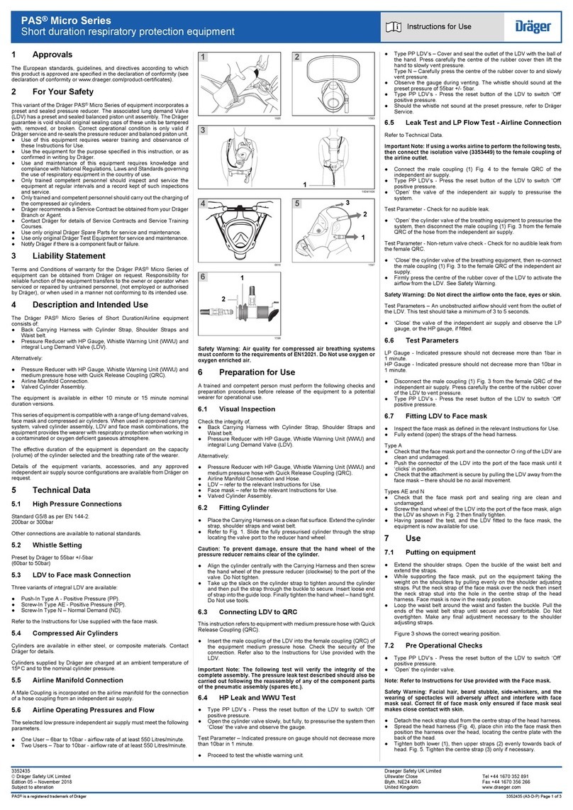 Dräger PAS Micro Series Instructions for use Dräger PAS Micro Series Instructions for use