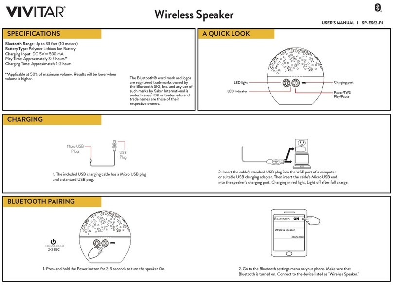 Vivitar SP-ES62-PJ User manual