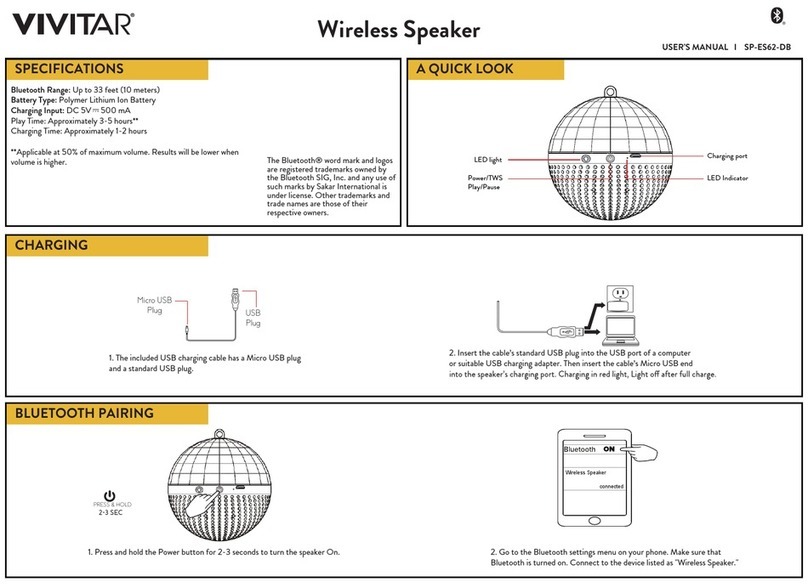 Vivitar SP-ES62-DB User manual