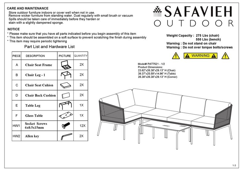 Safavieh Outdoor PAT7521-1 manual