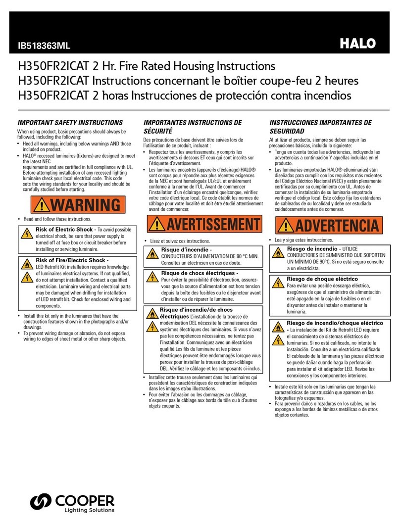 Cooper Lighting Solutions Halo H350FR2ICAT instructions