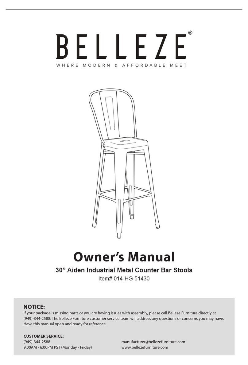 Belleze Aiden 014-HG-51430 owner's manual