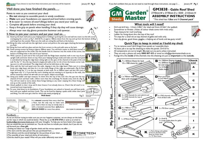 GARDEN MASTER GM3838 User manual