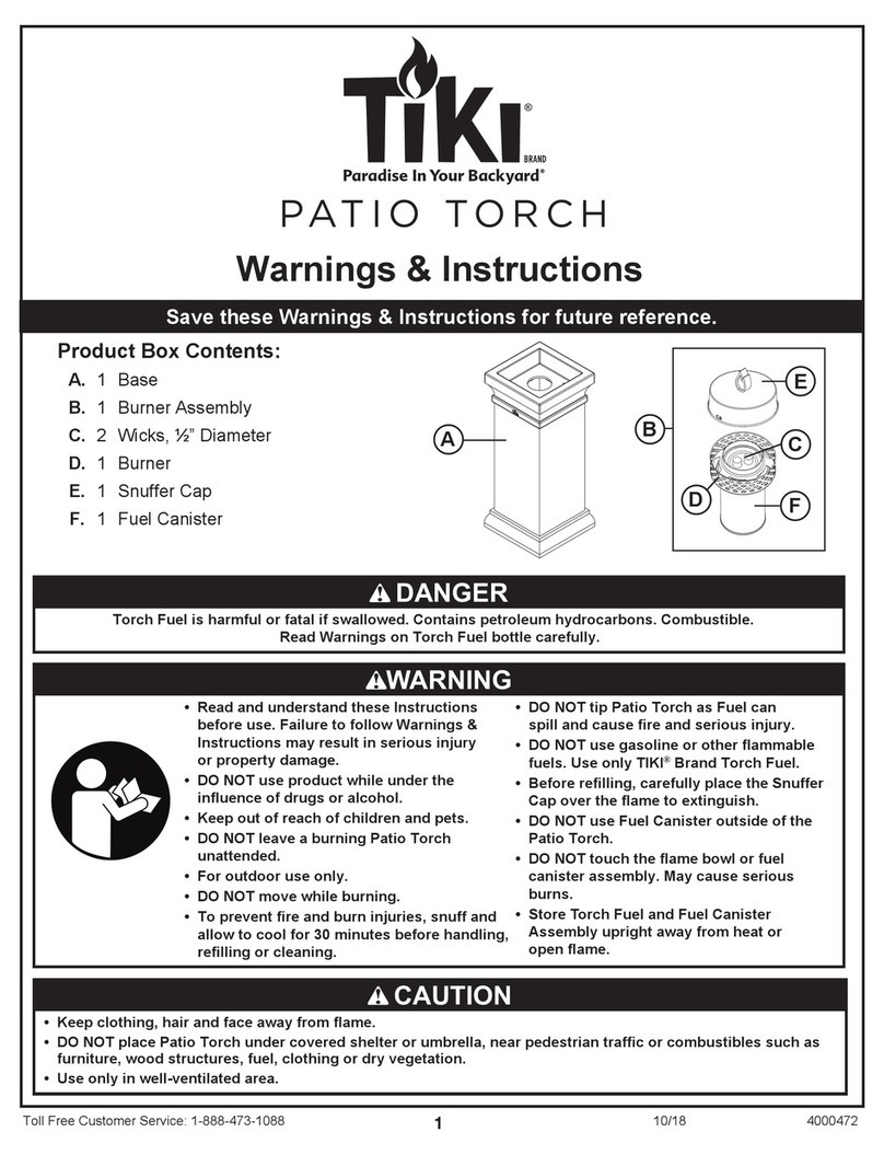 tiki Patio Torch instructions
