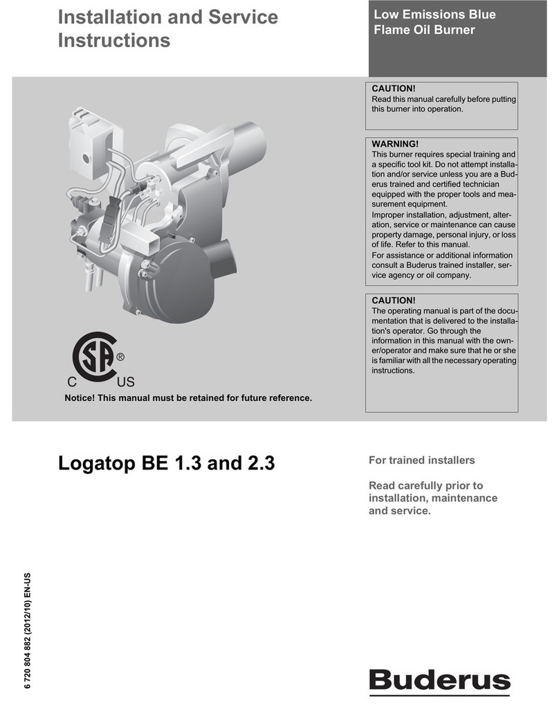 Buderus Logatop BE 1.3 Installation and service instructions Buderus Logatop BE 1.3 Installation and service instructions