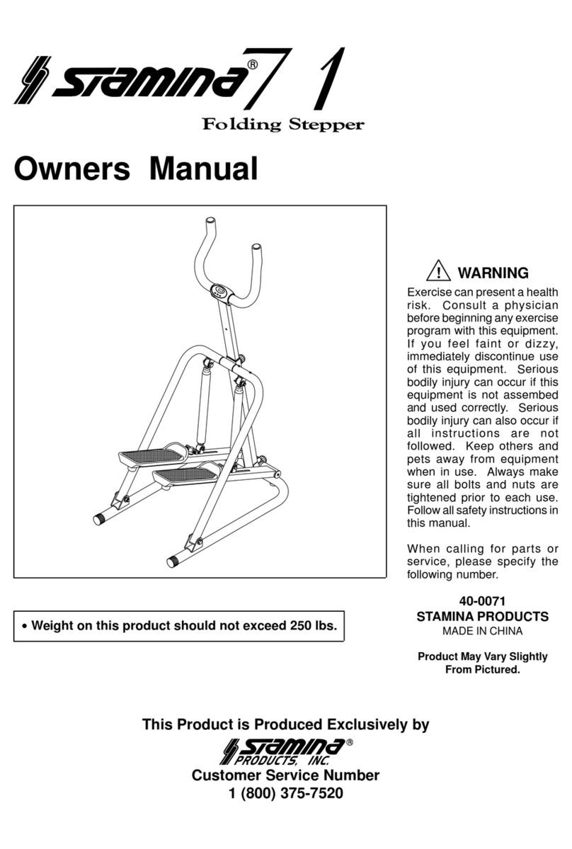Stamina 71 Folding Stepper owner's manual