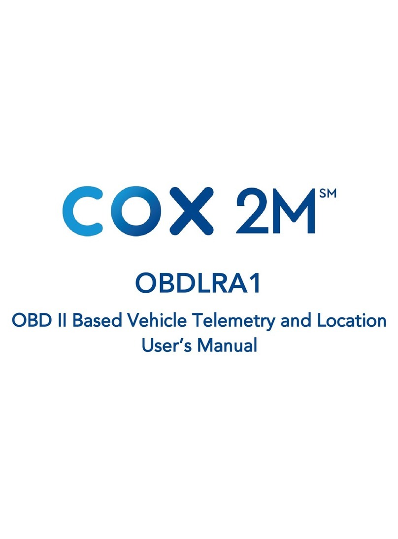 COX 2M OBDLRA1 User manual