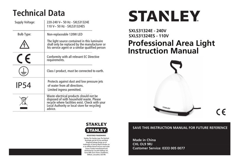 Stanley SXLS31324E User manual