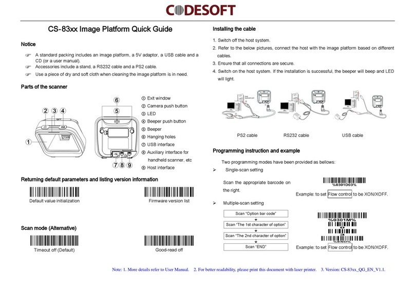 Codesoft CS-83 Series quick guide