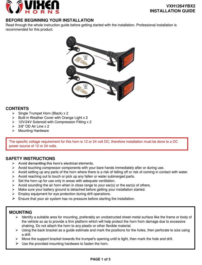 Vixen Horns VXH1264YBX2 User manual