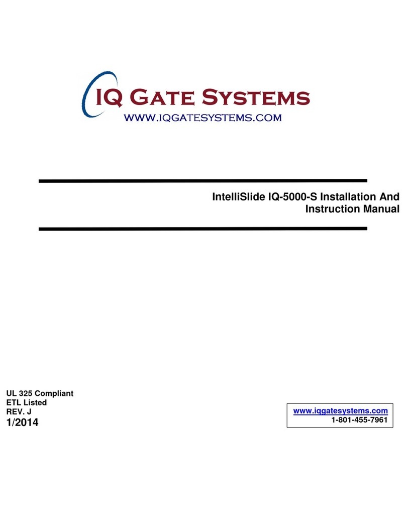 IQ Gate Systems IntelliSlide IQ-5000-S Installation and instruction manual