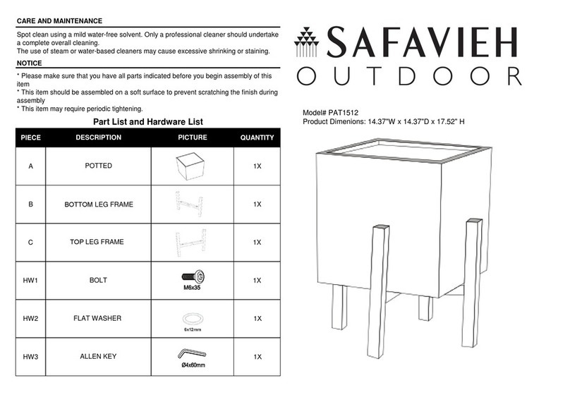 Safavieh Outdoor PAT1512 quick start guide