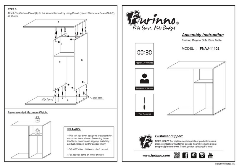 Furinno Boyate FNAJ-11102 Assembly instruction