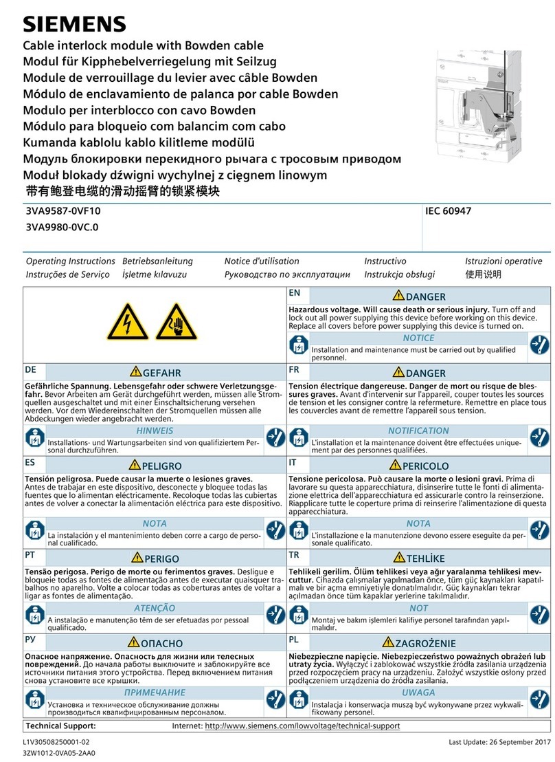 Siemens 3VA9587-0VF10 User manual