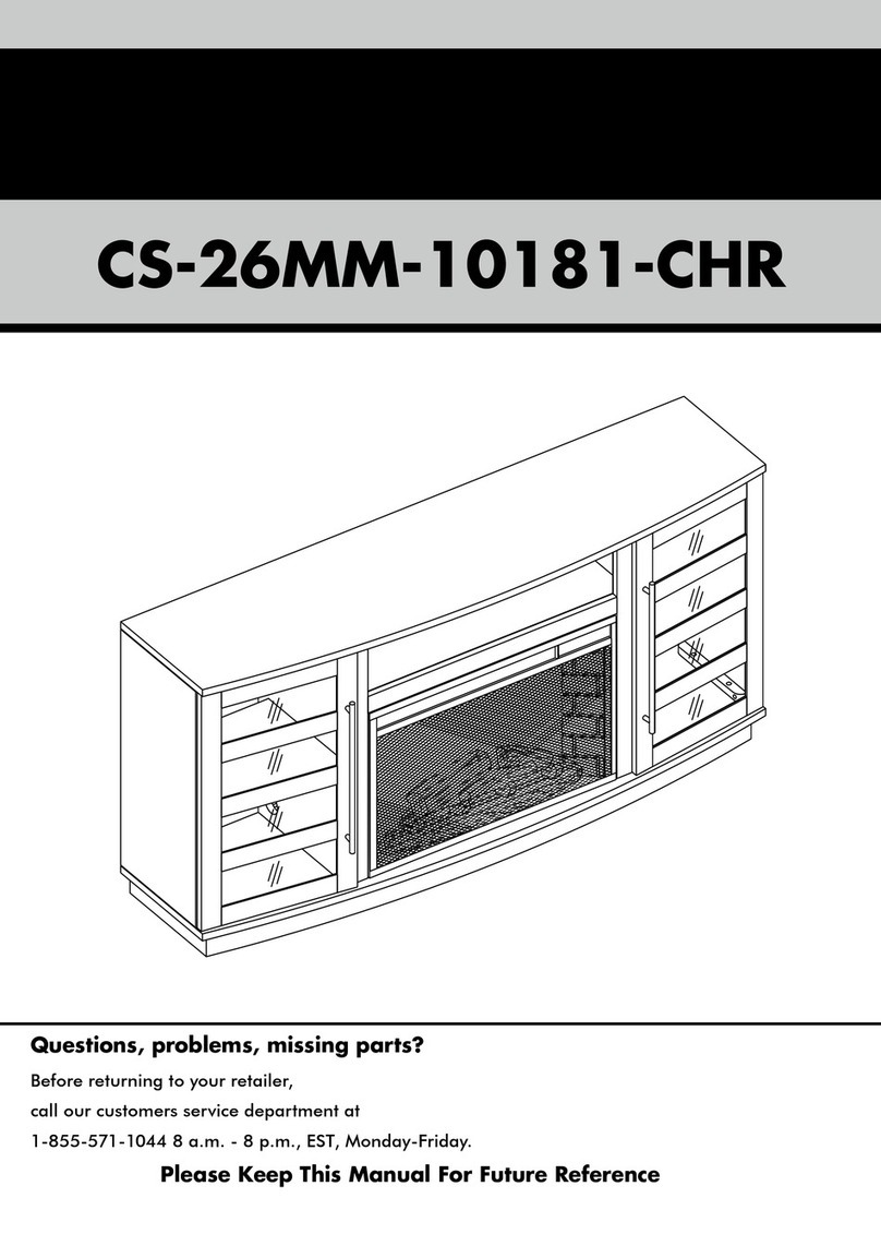 Electric Fireplaces Direct CS-26MM-10181-CHR manual Electric Fireplaces Direct CS-26MM-10181-CHR manual