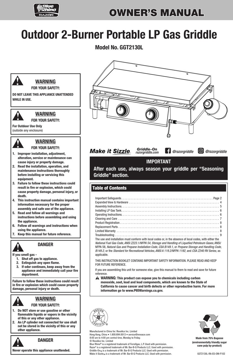 BlueRhino Razor GGT2130L owner's manual