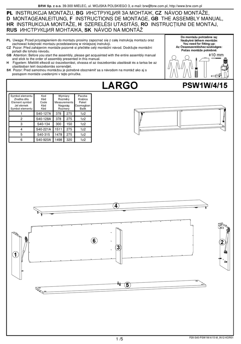 BRW LARGO PSW1W/4/15 User manual