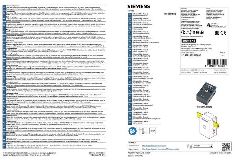 Siemens SIRIUS 3RK1901-1MX02 User manual