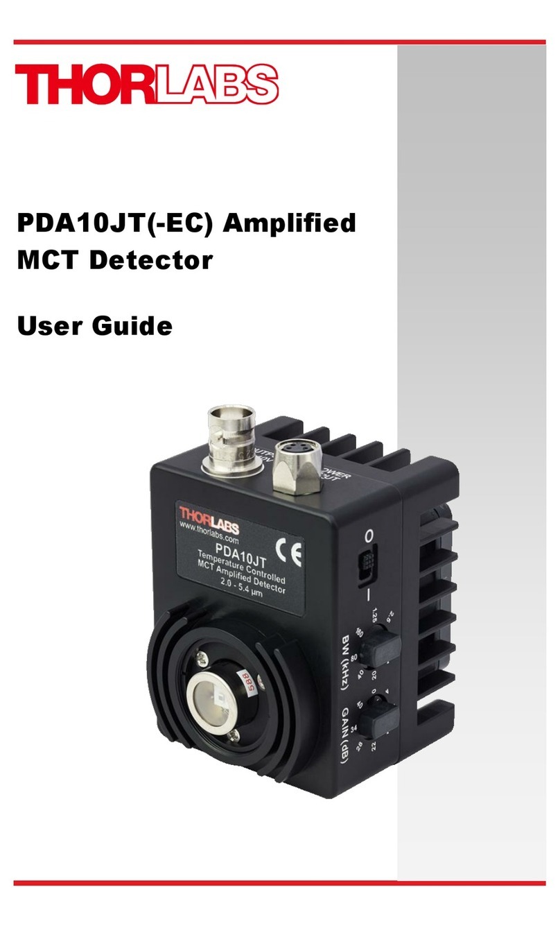 THORLABS PDA10JT User manual