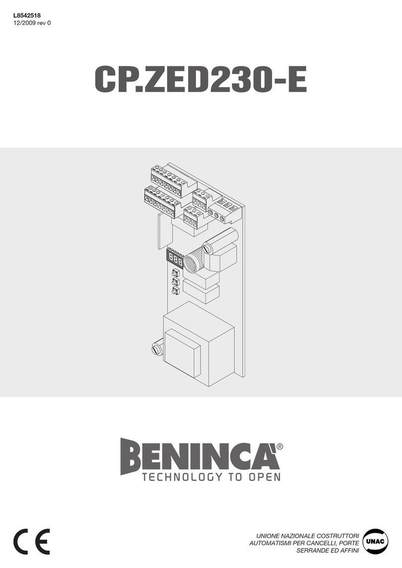 Beninca CP.ZED230-E User manual