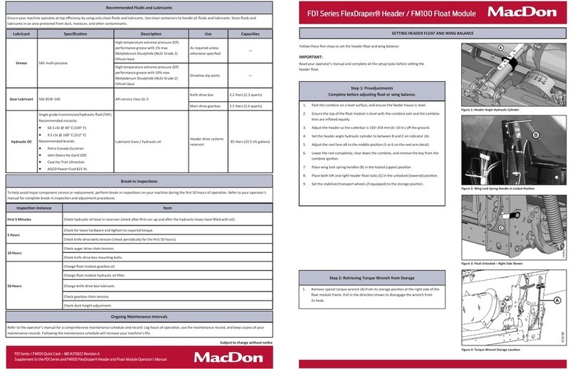 MacDon FlexDraper FD1 Series User manual