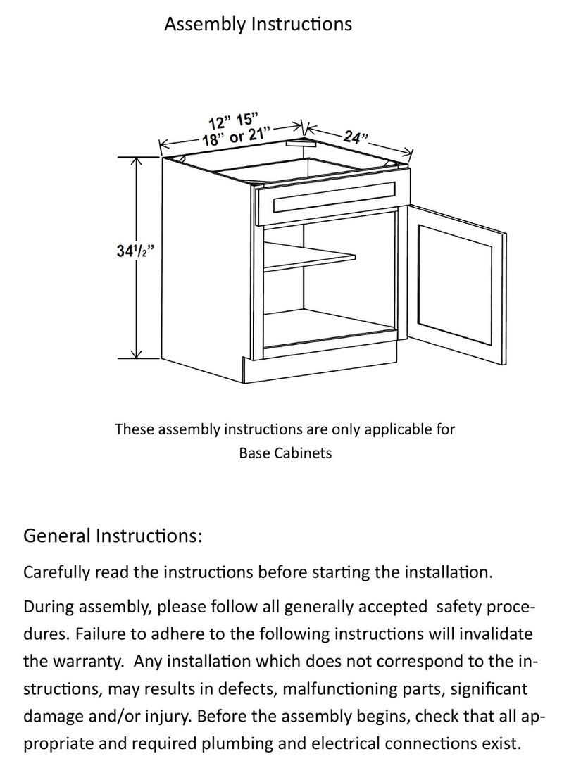 SkyLine Base Cabinet User manual