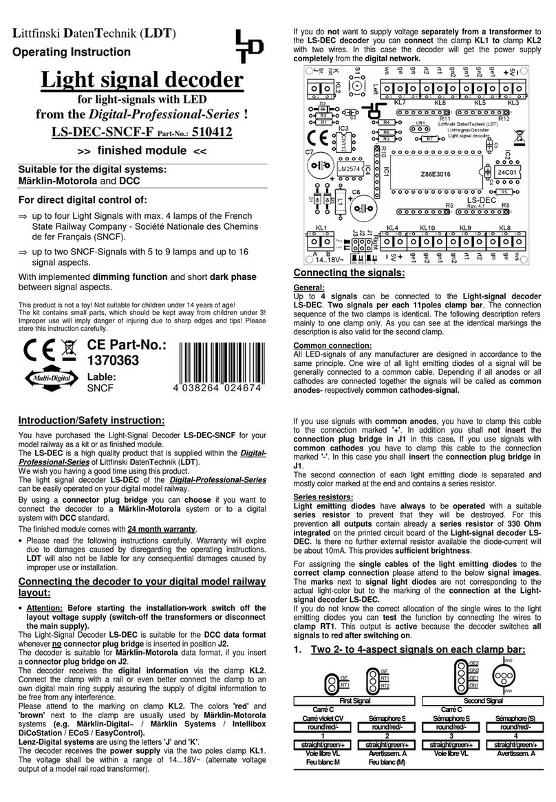 LDT LS-DEC-SNCF-F operating instructions