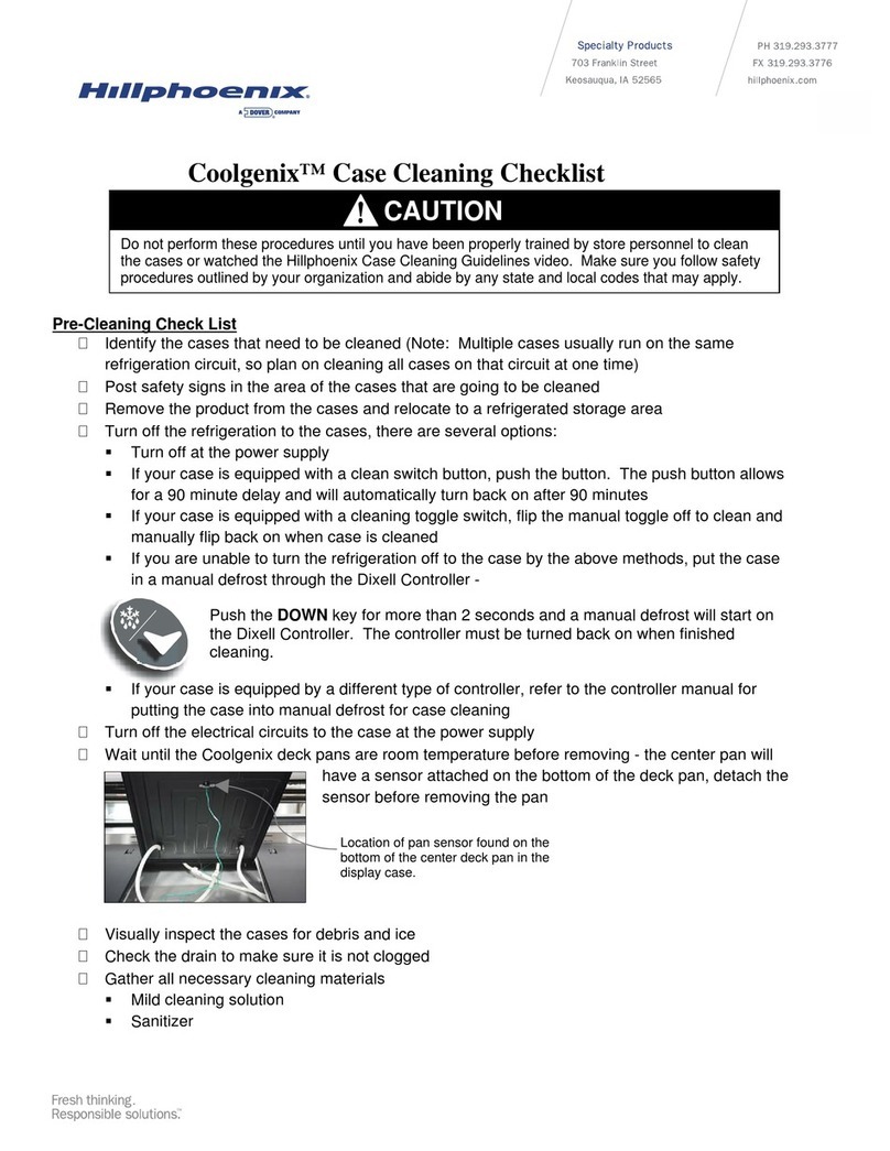 Dover Hillphoenix Coolgenix Cleaning instructions