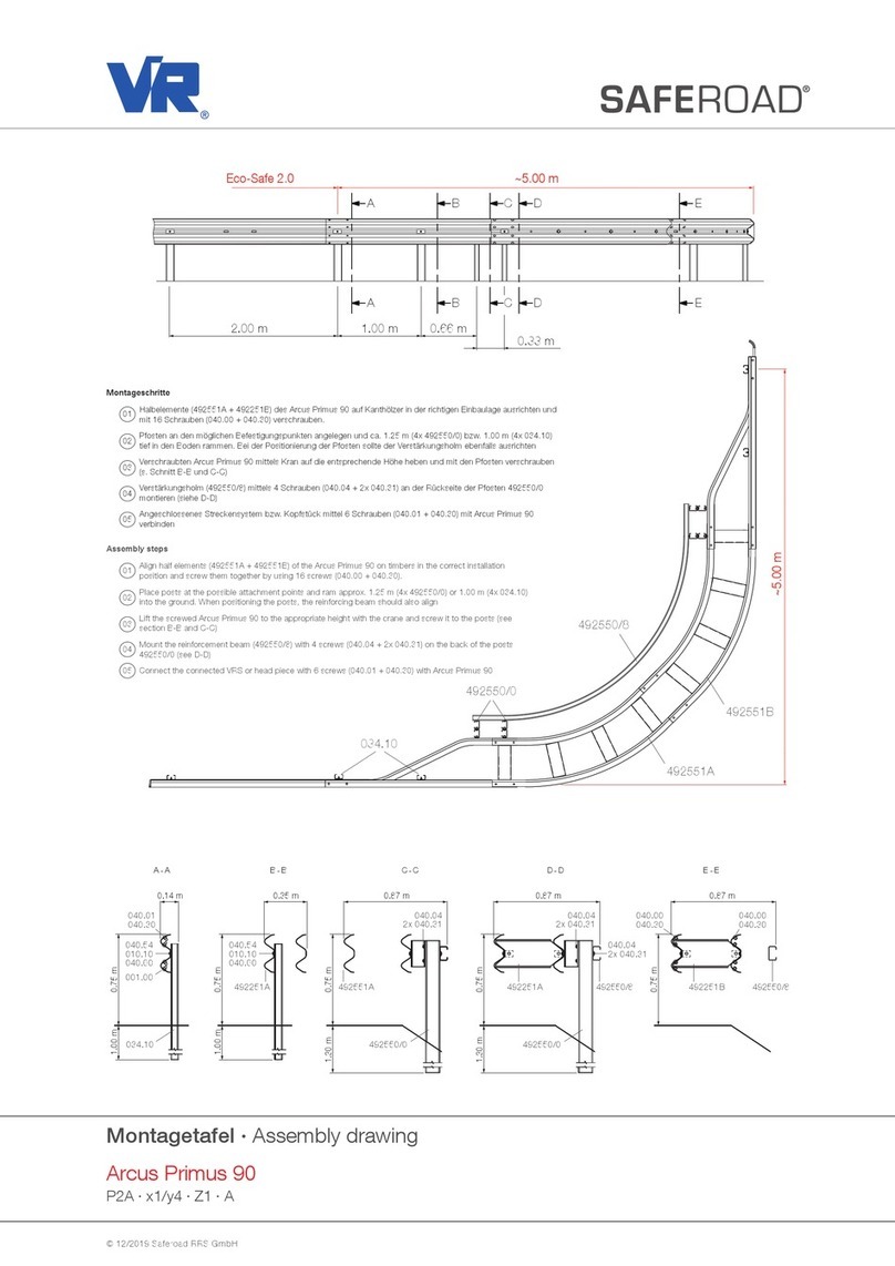 Saferoad VR Arcus Primus 90 Assembly Drawing